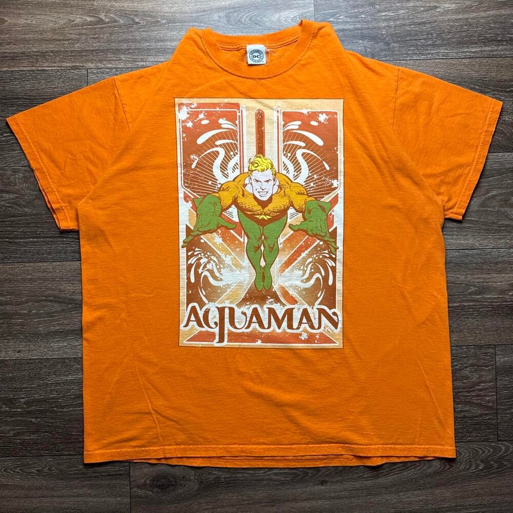Orange DC Comics Aquaman Graphic Tee